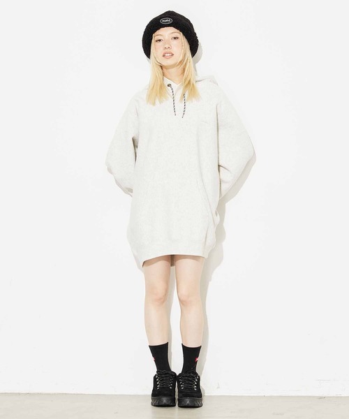 Champion（チャンピオン）の「X-girl × Champion REVERSE WEAVE HOODIE（パーカー・レディース・ブラック/ホワイト/グリーン・S/M）」の7枚目の写真