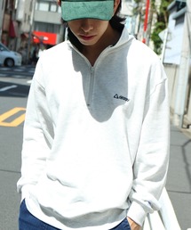 【GERRY/ジェリー】ロゴ刺繍 TC裏毛 ハーフジップ プルオーバー スウェット