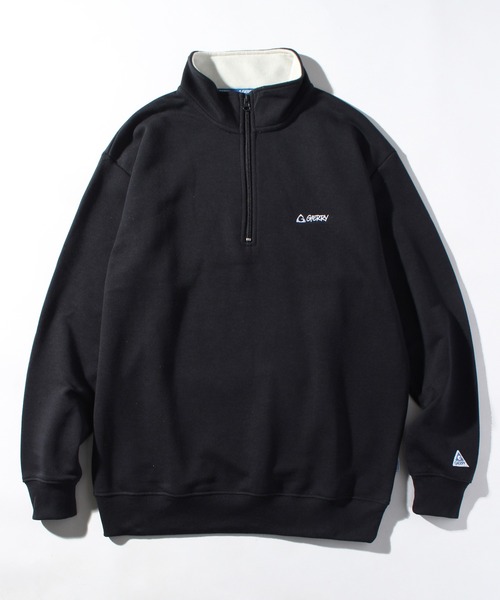 GERRY(ジェリー)の「【GERRY/ジェリー】ロゴ刺繍 TC裏毛 ハーフジップ プルオーバー スウェット(スウェット・メンズ・ホワイト/ダークグリーン/パープル/杢グレー/ホワイト系その他/ダークグレー・LL/M/L)」の4枚目の写真