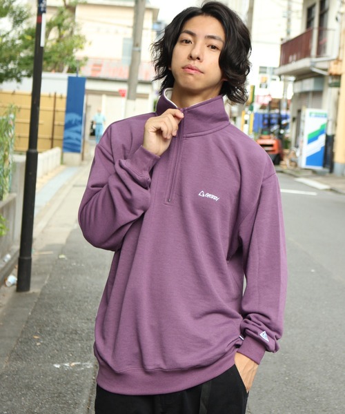 GERRY(ジェリー)の「【GERRY/ジェリー】ロゴ刺繍 TC裏毛 ハーフジップ プルオーバー スウェット(スウェット・メンズ・ホワイト/ダークグリーン/パープル/杢グレー/ホワイト系その他/ダークグレー・LL/M/L)」の21枚目の写真