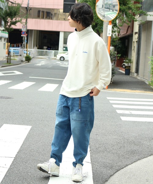 GERRY(ジェリー)の「【GERRY/ジェリー】ロゴ刺繍 TC裏毛 ハーフジップ プルオーバー スウェット(スウェット・メンズ・ホワイト/ダークグリーン/パープル/杢グレー/ホワイト系その他/ダークグレー・LL/M/L)」の11枚目の写真