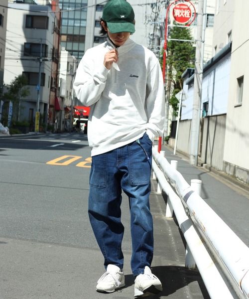 GERRY(ジェリー)の「【GERRY/ジェリー】ロゴ刺繍 TC裏毛 ハーフジップ プルオーバー スウェット(スウェット・メンズ・ホワイト/ダークグリーン/パープル/杢グレー/ホワイト系その他/ダークグレー・LL/M/L)」の15枚目の写真