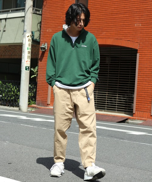 GERRY(ジェリー)の「【GERRY/ジェリー】ロゴ刺繍 TC裏毛 ハーフジップ プルオーバー スウェット(スウェット・メンズ・ホワイト/ダークグリーン/パープル/杢グレー/ホワイト系その他/ダークグレー・LL/M/L)」の19枚目の写真