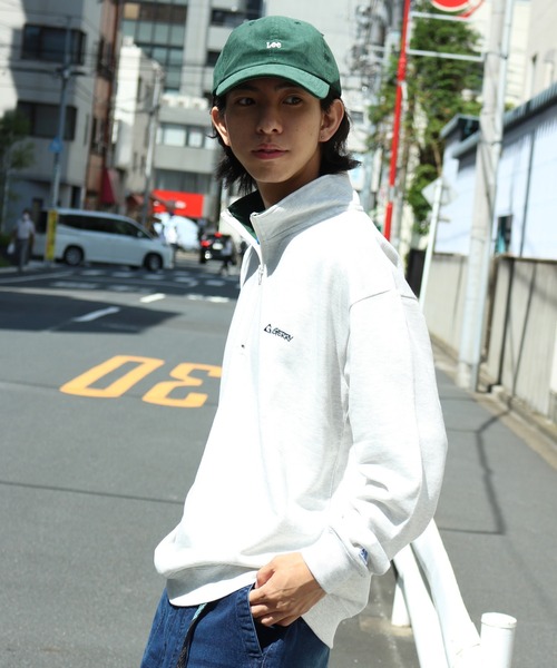 GERRY(ジェリー)の「【GERRY/ジェリー】ロゴ刺繍 TC裏毛 ハーフジップ プルオーバー スウェット(スウェット・メンズ・ホワイト/ダークグリーン/パープル/杢グレー/ホワイト系その他/ダークグレー・LL/M/L)」の12枚目の写真