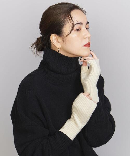 BEAUTY&YOUTH UNITED ARROWS(ビューティーアンドユースユナイテッドアローズ)の「ウールカシミヤ リブ フィンガーレス グローブ(手袋・レディース・オフホワイト/コバルトブルー/ライトグレー/ダークブラウン・FREE)」の9枚目の写真