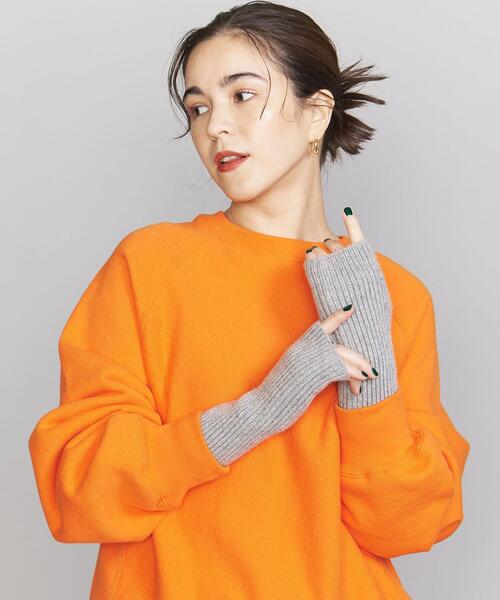 BEAUTY&YOUTH UNITED ARROWS(ビューティーアンドユースユナイテッドアローズ)の「ウールカシミヤ リブ フィンガーレス グローブ(手袋・レディース・オフホワイト/コバルトブルー/ライトグレー/ダークブラウン・FREE)」の11枚目の写真