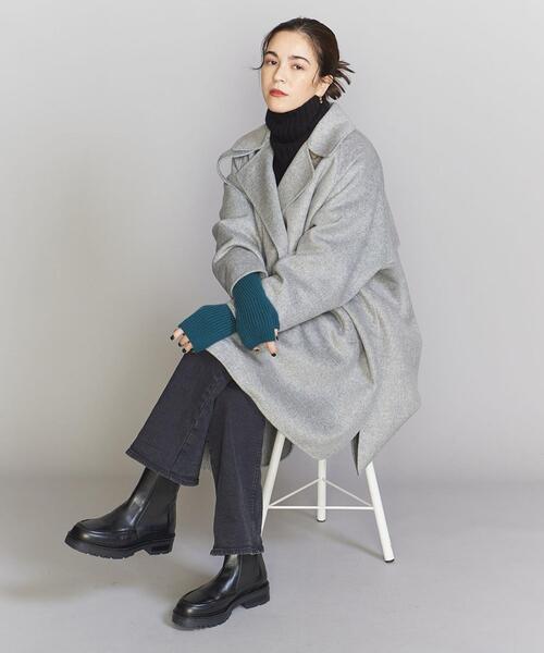 BEAUTY&YOUTH UNITED ARROWS(ビューティーアンドユースユナイテッドアローズ)の「ウールカシミヤ リブ フィンガーレス グローブ(手袋・レディース・オフホワイト/コバルトブルー/ライトグレー/ダークブラウン・FREE)」の6枚目の写真