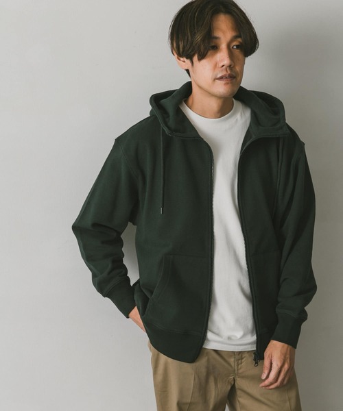 URBAN RESEARCH DOORS(アーバンリサーチドアーズ)の「裏毛 ZIP フーディー(パーカー・メンズ・ブラック/グレー/グリーン・MEDIUM/LARGE)」の18枚目の写真