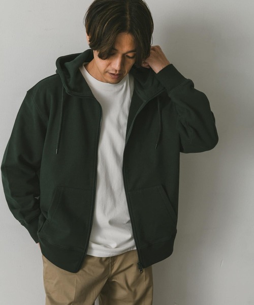 URBAN RESEARCH DOORS(アーバンリサーチドアーズ)の「裏毛 ZIP フーディー(パーカー・メンズ・ブラック/グレー/グリーン・MEDIUM/LARGE)」の20枚目の写真