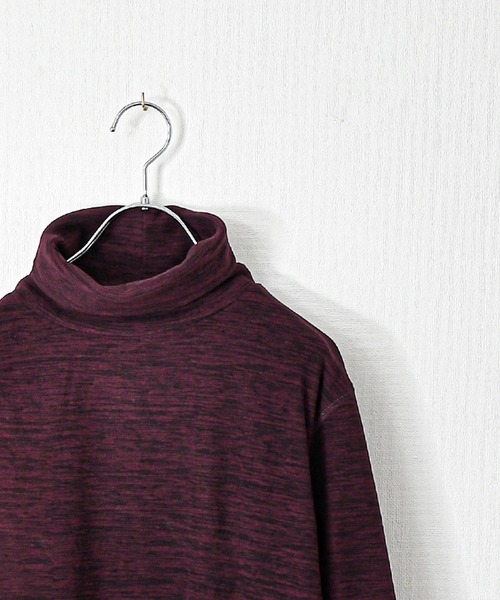 ZIP FIVE(ジップファイブ)の「カチオン染めマイクロフリース タートルネック長袖Tシャツ(Tシャツ/カットソー・メンズ・チャコール/ネイビー/カーキ/ワイン・X-LARGE/LARGE/MEDIUM)」の7枚目の写真