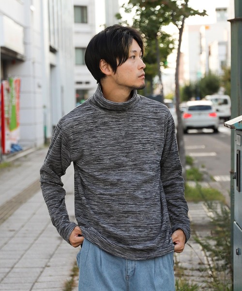 ZIP FIVE(ジップファイブ)の「カチオン染めマイクロフリース タートルネック長袖Tシャツ(Tシャツ/カットソー・メンズ・チャコール/ネイビー/カーキ/ワイン・X-LARGE/LARGE/MEDIUM)」の18枚目の写真