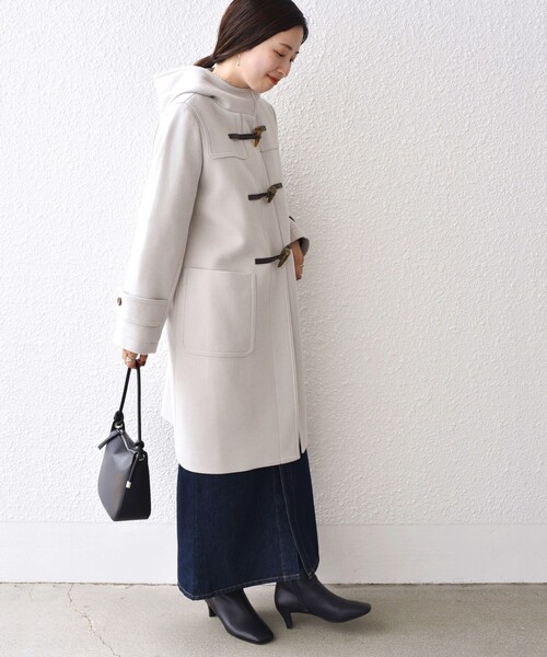 SHIPS（シップス）の「*メルトンフリースダッフルコート◆（ダッフルコート・レディース・ブラック/グレー/シルバーグレー/ブルー系/ダークグレー・SMALL/MEDIUM）」の19枚目の写真