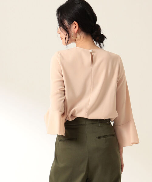 「Demi-Luxe BEAMS」 半袖ブラウス 36 ブラウン レディース Demi-Luxe BEAMS 「Demi-Luxe BEAMS」 半袖ブラウス 36 ブラック