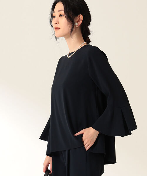 「Demi-Luxe BEAMS」 半袖ブラウス 36 ブラウン レディース Demi-Luxe BEAMS（デミルクス ビームス）の「Demi-Luxe BEAMS