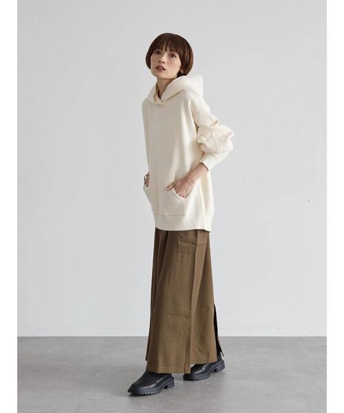 rem closet（レムクローゼット）の「ラグジャガード切替えニットパーカー（ニット/セーター・レディース・アイボリー/グレイッシュベージュ/ブラック・FREE）」の21枚目の写真