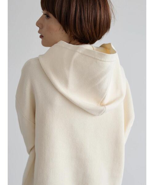 rem closet（レムクローゼット）の「ラグジャガード切替えニットパーカー（ニット/セーター・レディース・アイボリー/グレイッシュベージュ/ブラック・FREE）」の16枚目の写真