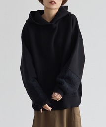 rem closet | ラグジャガード切替えニットパーカー(ニット/セーター)