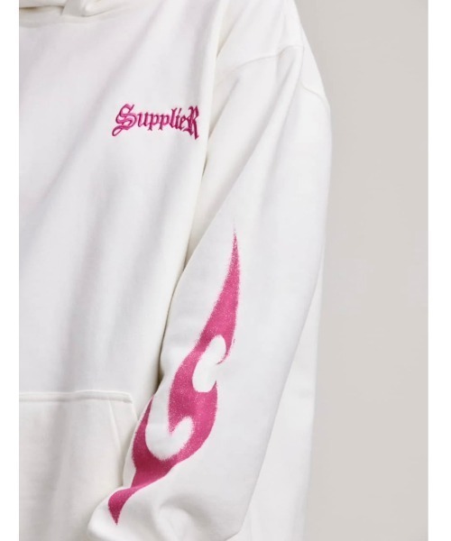 【SUPPLIER】SPRAY CROSS HOODIE パーカー ロゴ刺繍 L SUPPLIER（サプライヤー）の「【SUPPLIER/サプライヤー】SPRAY