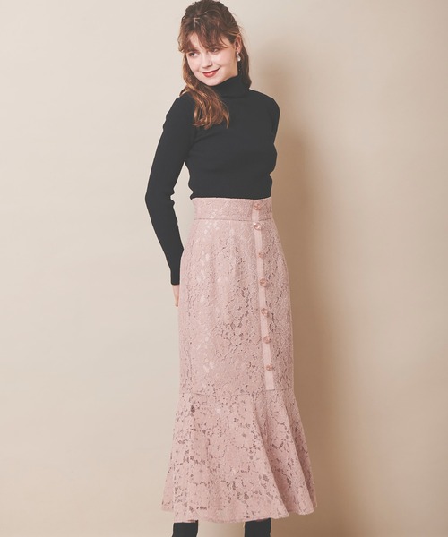 31 Sons de mode(トランテアン ソン ドゥ モード)の「レースマーメイドスカート(スカート・レディース・ピンク/クリーム・36/38)」の15枚目の写真