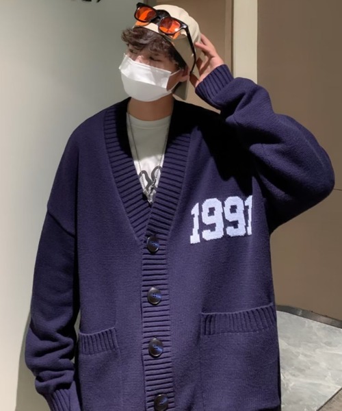 MGV(エムジーヴィー)の「”1991”ワンポイントカーディガン(カーディガン/ボレロ・メンズ・ブラック/ブルー・MEDIUM/LARGE/X-LARGE)」の7枚目の写真