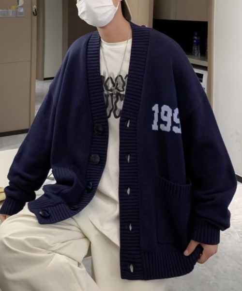 MGV(エムジーヴィー)の「”1991”ワンポイントカーディガン(カーディガン/ボレロ・メンズ・ブラック/ブルー・MEDIUM/LARGE/X-LARGE)」の9枚目の写真