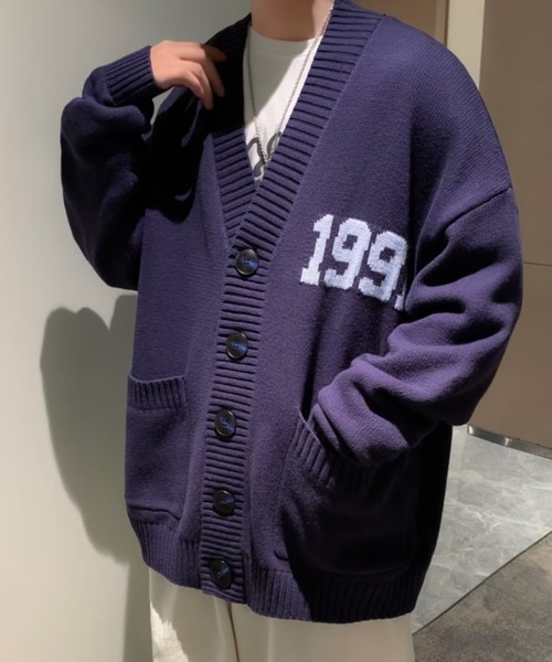 MGV(エムジーヴィー)の「”1991”ワンポイントカーディガン(カーディガン/ボレロ・メンズ・ブラック/ブルー・MEDIUM/LARGE/X-LARGE)」の8枚目の写真