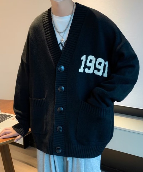 MGV(エムジーヴィー)の「”1991”ワンポイントカーディガン(カーディガン/ボレロ・メンズ・ブラック/ブルー・MEDIUM/LARGE/X-LARGE)」の10枚目の写真