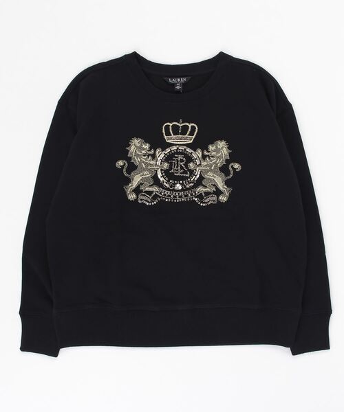 ローレンラルフローレン ビーデッドクレスト フリース スウェットシャツ 現行 LAUREN RALPH LAUREN（ローレン ラルフ ローレン）の「ビー