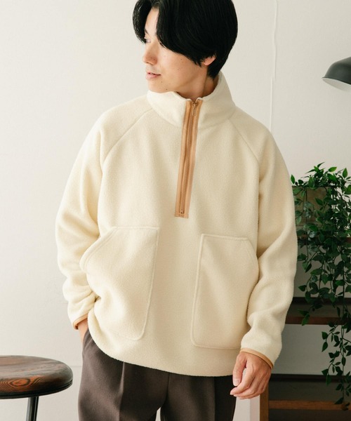 ITEMS URBANRESEARCH(アイテムズ アーバンリサーチ)の「フリース ハーフZIPハイネックプルオーバー(その他トップス・メンズ・ブラック/オフホワイト/グリーン・MEDIUM/LARGE)」の11枚目の写真