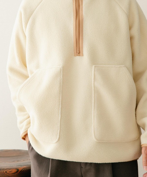 ITEMS URBANRESEARCH(アイテムズ アーバンリサーチ)の「フリース ハーフZIPハイネックプルオーバー(その他トップス・メンズ・ブラック/オフホワイト/グリーン・MEDIUM/LARGE)」の16枚目の写真