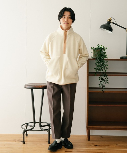 ITEMS URBANRESEARCH(アイテムズ アーバンリサーチ)の「フリース ハーフZIPハイネックプルオーバー(その他トップス・メンズ・ブラック/オフホワイト/グリーン・MEDIUM/LARGE)」の17枚目の写真