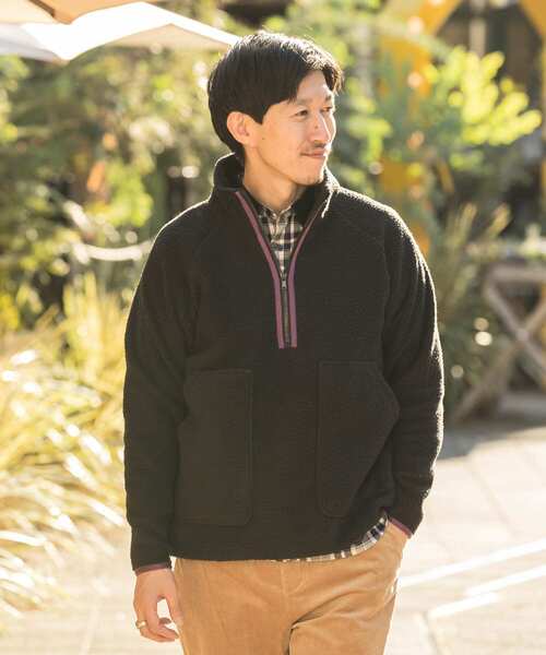 ITEMS URBANRESEARCH(アイテムズ アーバンリサーチ)の「フリース ハーフZIPハイネックプルオーバー(その他トップス・メンズ・ブラック/オフホワイト/グリーン・MEDIUM/LARGE)」の19枚目の写真