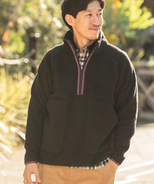 ITEMS URBANRESEARCH(アイテムズ アーバンリサーチ)の「フリース ハーフZIPハイネックプルオーバー(その他トップス・メンズ・ブラック/オフホワイト/グリーン・MEDIUM/LARGE)」の20枚目の写真