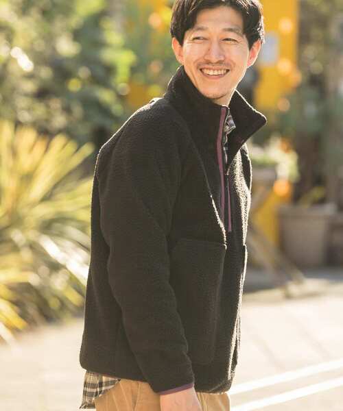 ITEMS URBANRESEARCH(アイテムズ アーバンリサーチ)の「フリース ハーフZIPハイネックプルオーバー(その他トップス・メンズ・ブラック/オフホワイト/グリーン・MEDIUM/LARGE)」の21枚目の写真