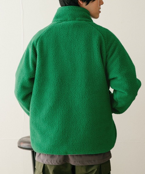 ITEMS URBANRESEARCH(アイテムズ アーバンリサーチ)の「フリース ハーフZIPハイネックプルオーバー(その他トップス・メンズ・ブラック/オフホワイト/グリーン・MEDIUM/LARGE)」の4枚目の写真