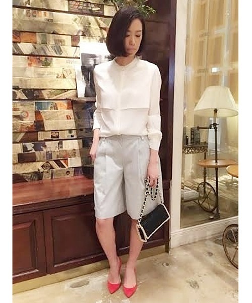 FIGARO Paris(フィガロパリ)の「◆スラブツイル キュロット(その他パンツ・レディース・ブラック/チャコールグレー・38/36)」の13枚目の写真