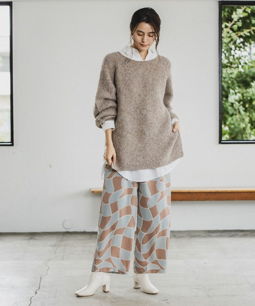 LEPSIM（レプシィム）の「5ゲージモヘヤコンボートネックニットプルオーバー　176586（ニット/セーター・レディース・ライトブルー/ピンク/モカ・FREE）」の16枚目の写真