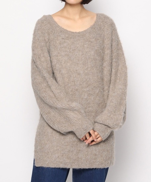 LEPSIM（レプシィム）の「5ゲージモヘヤコンボートネックニットプルオーバー　176586（ニット/セーター・レディース・ライトブルー/ピンク/モカ・FREE）」の6枚目の写真