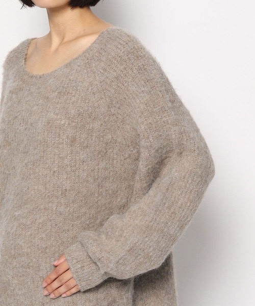 LEPSIM（レプシィム）の「5ゲージモヘヤコンボートネックニットプルオーバー　176586（ニット/セーター・レディース・ライトブルー/ピンク/モカ・FREE）」の18枚目の写真