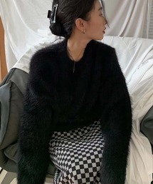 オーバーサイズシャギーニット