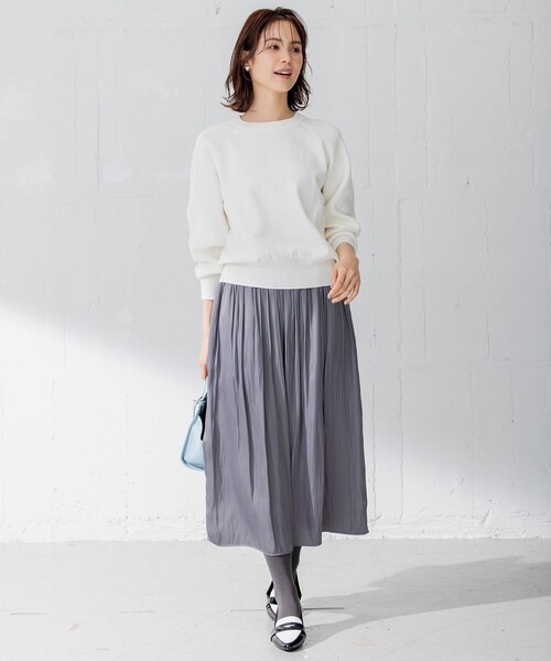 組曲(クミキョク)の「【選べる8色展開・春まで使える!】バックレースカラー ニット(ニット/セーター・レディース・アイボリー系/ネイビー系/レッド系/ライトグレー系/グリーン系/ピンク系/イエロー系/ローズ系・2)」の12枚目の写真