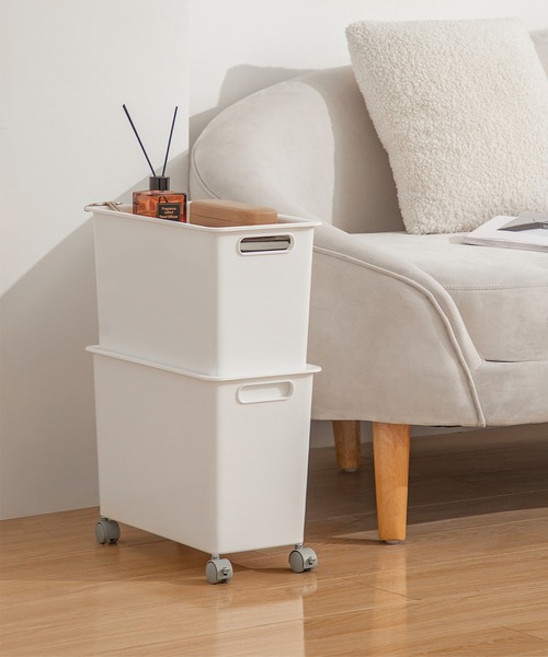 aimoha(アイモハ)の「キャスター付きスリム収納ケース 隙間収納ボックス(収納グッズ・レディース・ホワイト・FREE)」の7枚目の写真