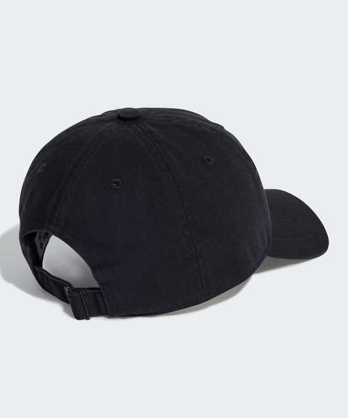 adidas（アディダス）の「アディカラー クラシックス トレフォイル ストーンウォッシュ ベースボールキャップ / アディダスオリジナルス adidas Originals（キャップ・メンズ・ブラック/ブラック×ブラック・SMALL/X-LARGE/LARGE/MEDIUM）」の3枚目の写真