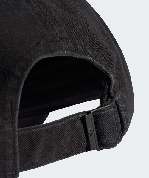 adidas（アディダス）の「アディカラー クラシックス トレフォイル ストーンウォッシュ ベースボールキャップ / アディダスオリジナルス adidas Originals（キャップ・メンズ・ブラック/ブラック×ブラック・SMALL/X-LARGE/LARGE/MEDIUM）」の10枚目の写真