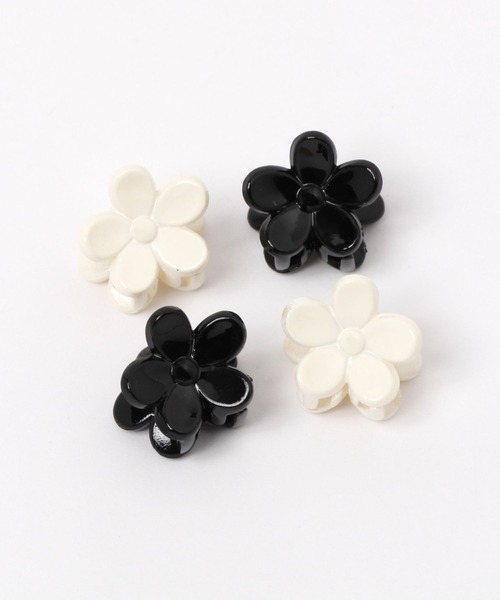 Heather（ヘザー）の「フラワーミニクリップSET　184665（バレッタ/ヘアクリップ・レディース・ブラック系/ベージュ系・ONE SIZE）」の10枚目の写真