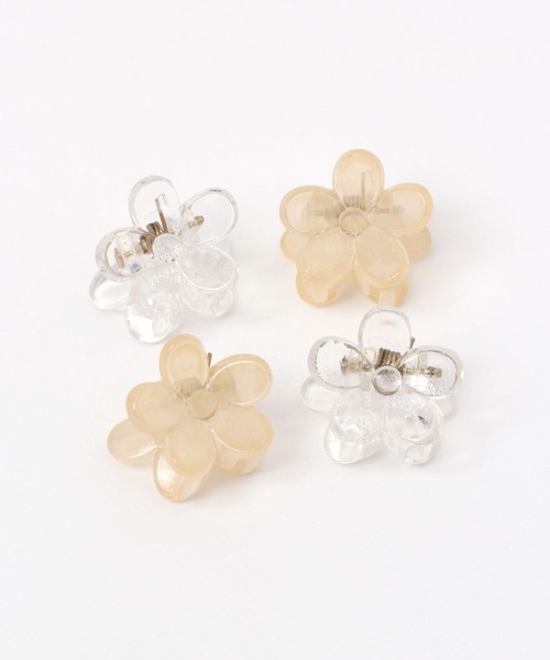 Heather（ヘザー）の「フラワーミニクリップSET　184665（バレッタ/ヘアクリップ・レディース・ブラック系/ベージュ系・ONE SIZE）」の9枚目の写真