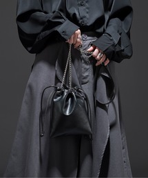 巾着チェーンバッグ