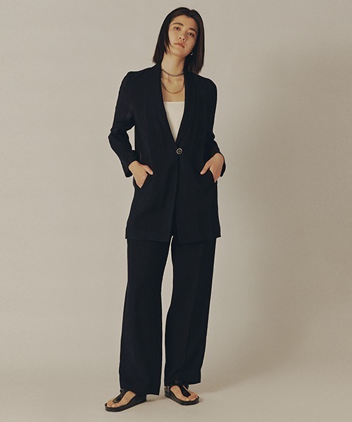 styling/(スタイリング)の「ハカマチノパンツ(チノパンツ・レディース・ブラック/グレー/ベージュ・0/1)」の2枚目の写真