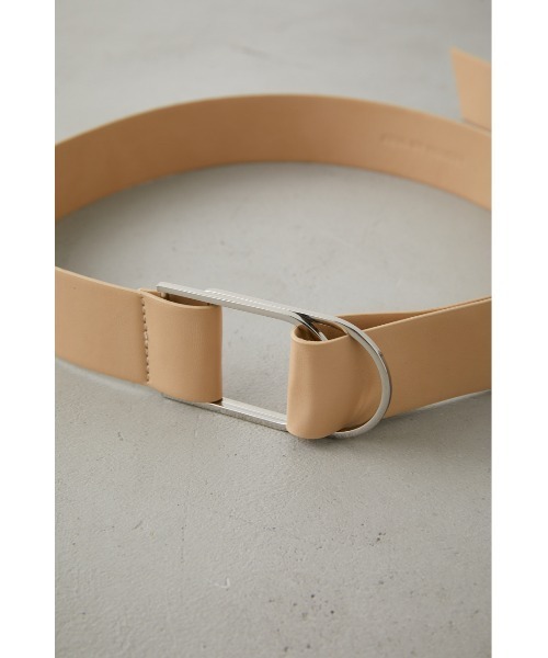 AZUL by moussy（アズールバイマウジー）の「DEFORMATION BUCKLE BELT/でフォーメーションバックルベルト（ベルト・レディース・ライトベージュ/ブラック・FREE）」の7枚目の写真