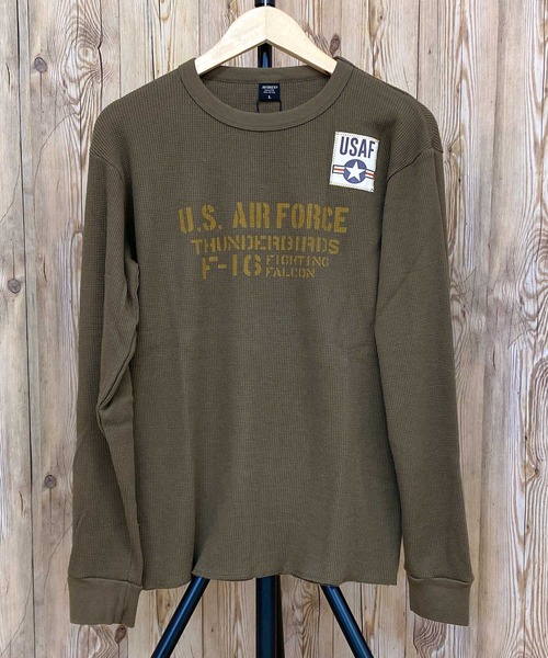 【セール】ワッフルロングＴシャツ SB F-１０（Tシャツ/カットソー）｜AVIREX（アヴィレックス）